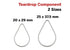 2 Pcs, Sterling Silver Wire Teardrop link, Silver Connector, 2 Sizes, (SS/1026)